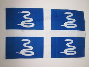 bandeira de martinica 3 'x 5' - região francesa de martinique bandeiras 90 x 150 cm - banner 3x5 ft