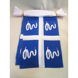 martinique 6 meters bunting flag 20 flags 9'' x 6'' - french region of martinique string flags 15 x 21 cm