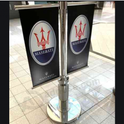 custom printing street pole flag for maserati advertising