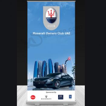 China fabrikant aangepaste maserati reclame roll-up banner