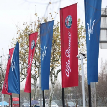 bandiera palo appeso rettangolo esterno maserati logo