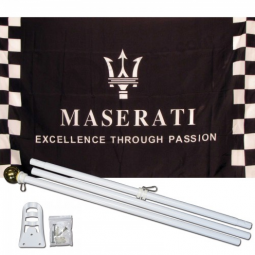 bandeira digital da propaganda do logotipo do maserati da impressão digital 3x5ft com polo