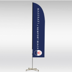 double sided maserati advertising feather sign banner