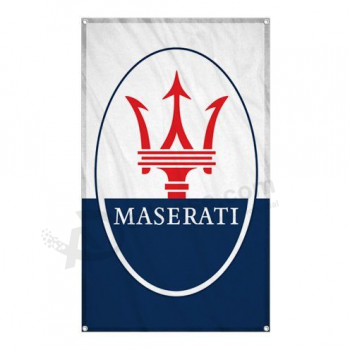 impresión personalizada poliéster maserati logo publicidad banner