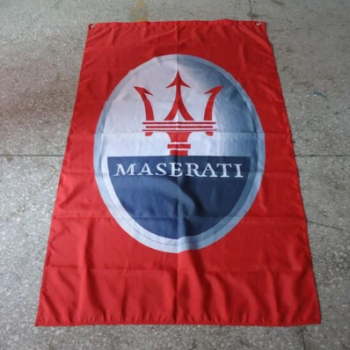 banner de poliéster de tamanho personalizado da maserati para publicidade