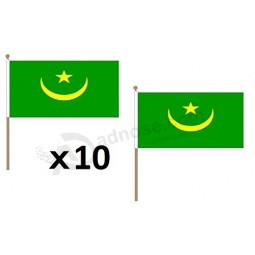 모리타니 깃발 12 ''x 18 ''나무 막대기-모리타니 깃발 30 x 45 cm-극으로 배너 12x18