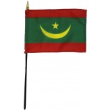 Mauritania (2017) - 4 in x 6 nella bandiera del bastone del mondo
