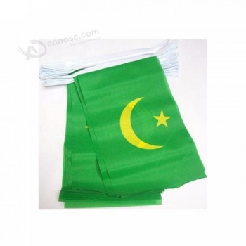 Bandeira de estatueta produtos promocionais mauritânia país bandeira bunting corda bandeira