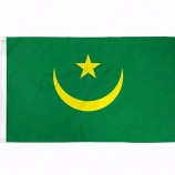 Зеленый яркий индивидуальный цвет CMYK Мавритания флаг страны
