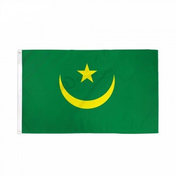 고품질 국가 폴리 에스테 3 x 5ft 모리타니 깃발