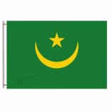 Mauritanië nationale vlag 2019 3x5 FT 90x150cm banner 100d polyester aangepaste vlag metalen doorvoertule