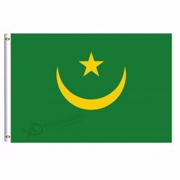 2019 mauretanien nationalflagge 3x5 ft 90x150 cm banner 100d polyester benutzerdefinierte flagge metallöse