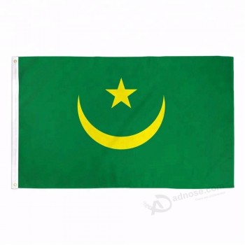 promocional por atacado barato impresso bandeira nacional do país mauritânia