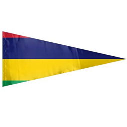 装飾的なポリエステル三角形モーリシャス旗布旗バナー