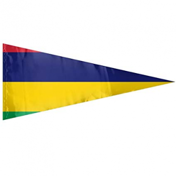 装飾的なポリエステル三角形モーリシャス旗布旗バナー
