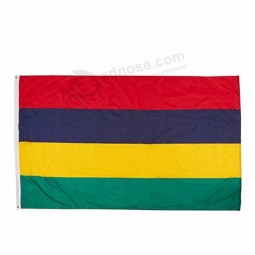 폴리 에스터 직물 국가 모리셔스 국기