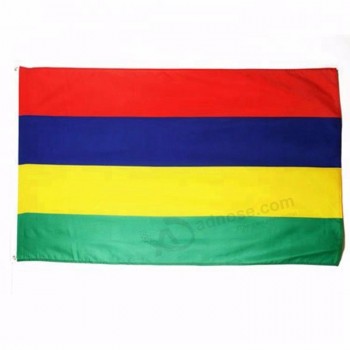 полиэстер 3x5ft напечатан национальный флаг Маврикия