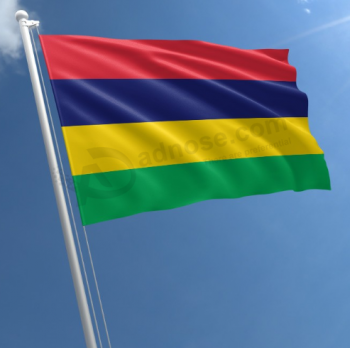 полиэстер печать 3 * 5-футовый Маврикий флаг страны производитель
