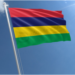 impressão de poliéster 3 * 5ft mauritius bandeira do país fabricante