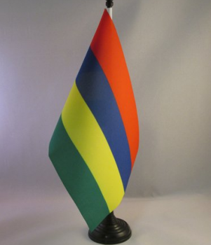 bandeira nacional da mesa de mauritius / bandeira de mesa do país de mauritius