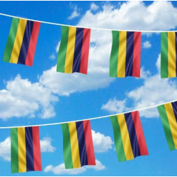 produtos promocionais maurício país bandeira bunting corda bandeira