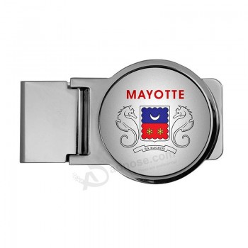 premium geldclip - vlag van mayotte (mahorais) - rond ontwerp