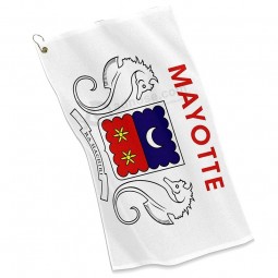 asciugamano golf / sport - bandiera di mayotte - mahoran