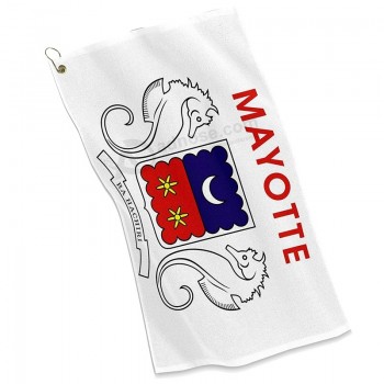 golf / sporthanddoek - vlag van mayotte - mahoran