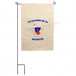 I'd Rather Be in Mayotte Cotton Canvas Yard House Garden Flag Flag 18