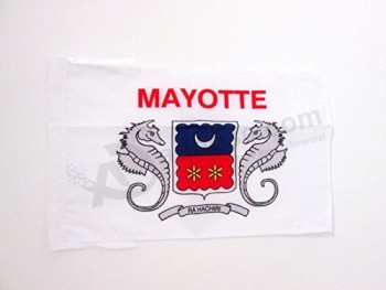 Mayotte flag 18 '' x 12 '' cordones - región francesa de mayotte small flags 30 x 45cm - banner 18x12 in