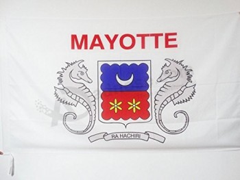 Mayotte Flag 18'' x 12'' Cords - French Region of Mayotte Small Flags 30 x 45cm - Banner 18x12 in