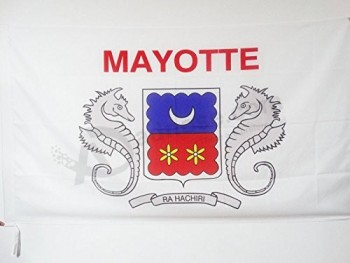 mayotte flag 18'' x 12'' cords - french region of mayotte small flags 30 x 45cm - banner 18x12 in
