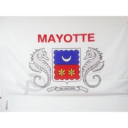 Mayotte Flag 2' x 3' for a Pole - French Region of Mayotte Flags 60 x 90 cm - Banner 2x3 ft with Hole