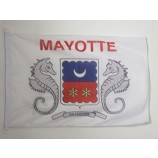 mayotte vlag 2 'x 3' voor buiten - franse regio van mayotte vlaggen 90 x 60 cm - banner 2x3 ft gebreid polyester met ringen