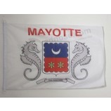 mayotte nautical flag 18'' x 12'' - french region of mayotte flags 30 x 45 cm - banner 12x18 in for boat