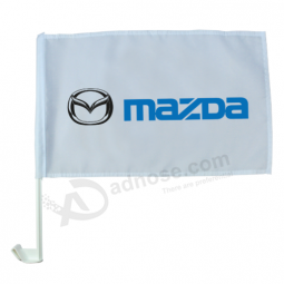 bandeira de malha logotipo mazda mini poliéster para janela do carro
