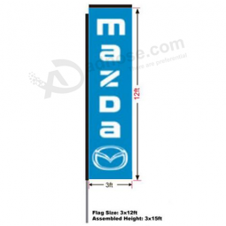 Custom advertising Mazda wind flag Mazda logo blade flags