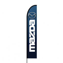 Promotional Mazda Advertising Flag Printed Mazda Feather Banner
