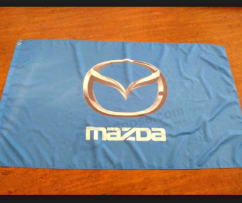 polyester mazda logo advertising banner mazda advertising flag