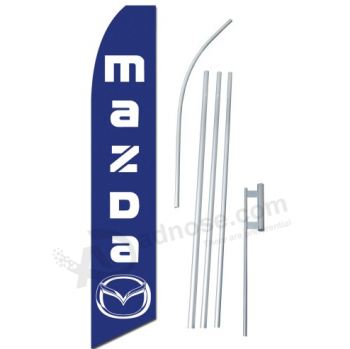 Double Sided Mazda Advertising Feather Sign Mazda Banner Flag