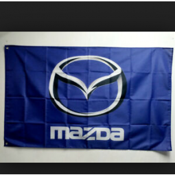 poliéster impresión digital 3x5ft logotipo personalizado mazda publicidad bandera