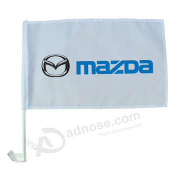 impresión personalizada de punto poliéster mazda car window flag