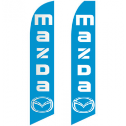 alta calidad mazda pluma bandera signo personalizado