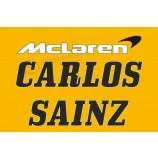批发定制高品质卡洛斯·桑兹·迈凯轮国旗35x53英寸（90x135cm）