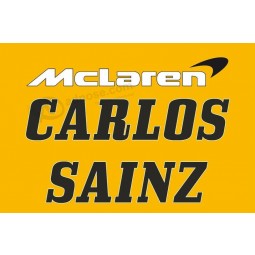 venta al por mayor de alta calidad personalizada carlos sainz mclaren bandera 35x53 pulgadas (90x135cm)