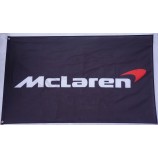 맥라렌 플래그 3x5 FT 90cmx150cm에 대한 새로운 검은 자동차 경주 플래그 배너