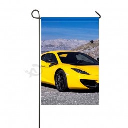 Bandeira de jardim mclaren Mp4 12c spider 2012 Novo carro amarelo aranha linda 12x18 polegadas (sem mastro)