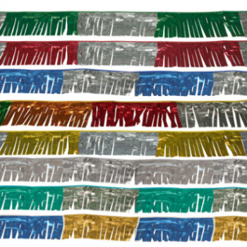 Bandiera della stamina della catena della stagnola metallica delle decorazioni su ordinazione di vendita basso prezzo