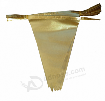 Factory Custom Metallic Foil Paper Bunting Flag for Decorative