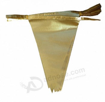 factory custom metallic foil paper bunting flag for decorative